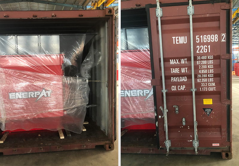 ENERPAT MSA-F1200 Single Shaft Shredder on the way to Australia