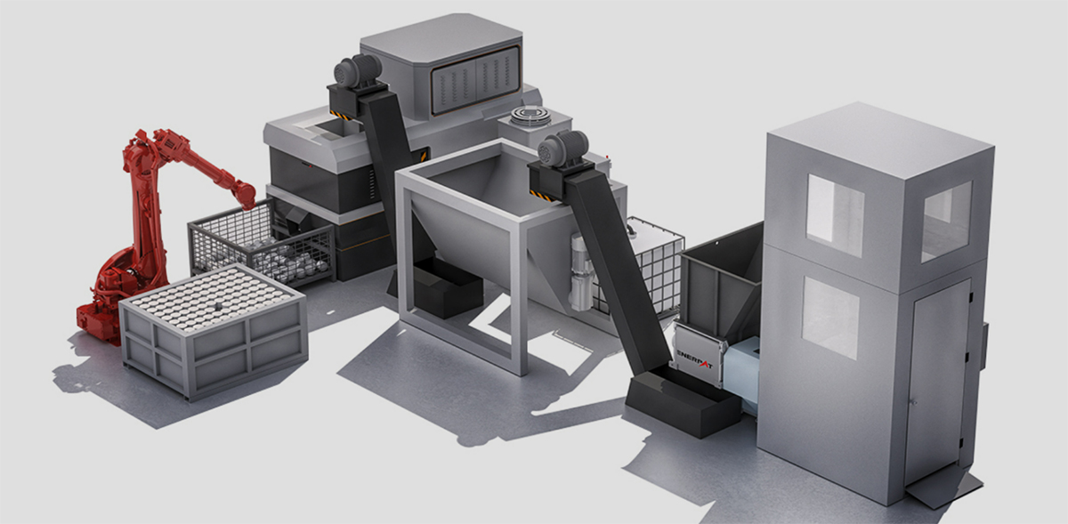 High throughput shredders for metal recycling, metal chips