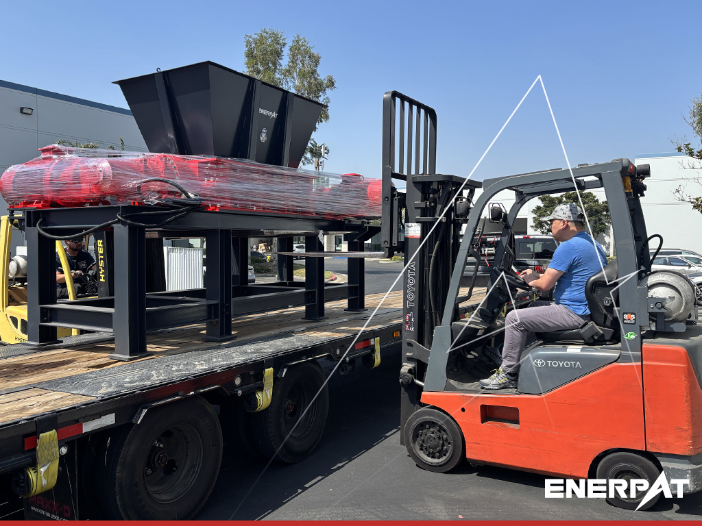 Enerpat Carton Box Shredder Machine Installed in Orange County California